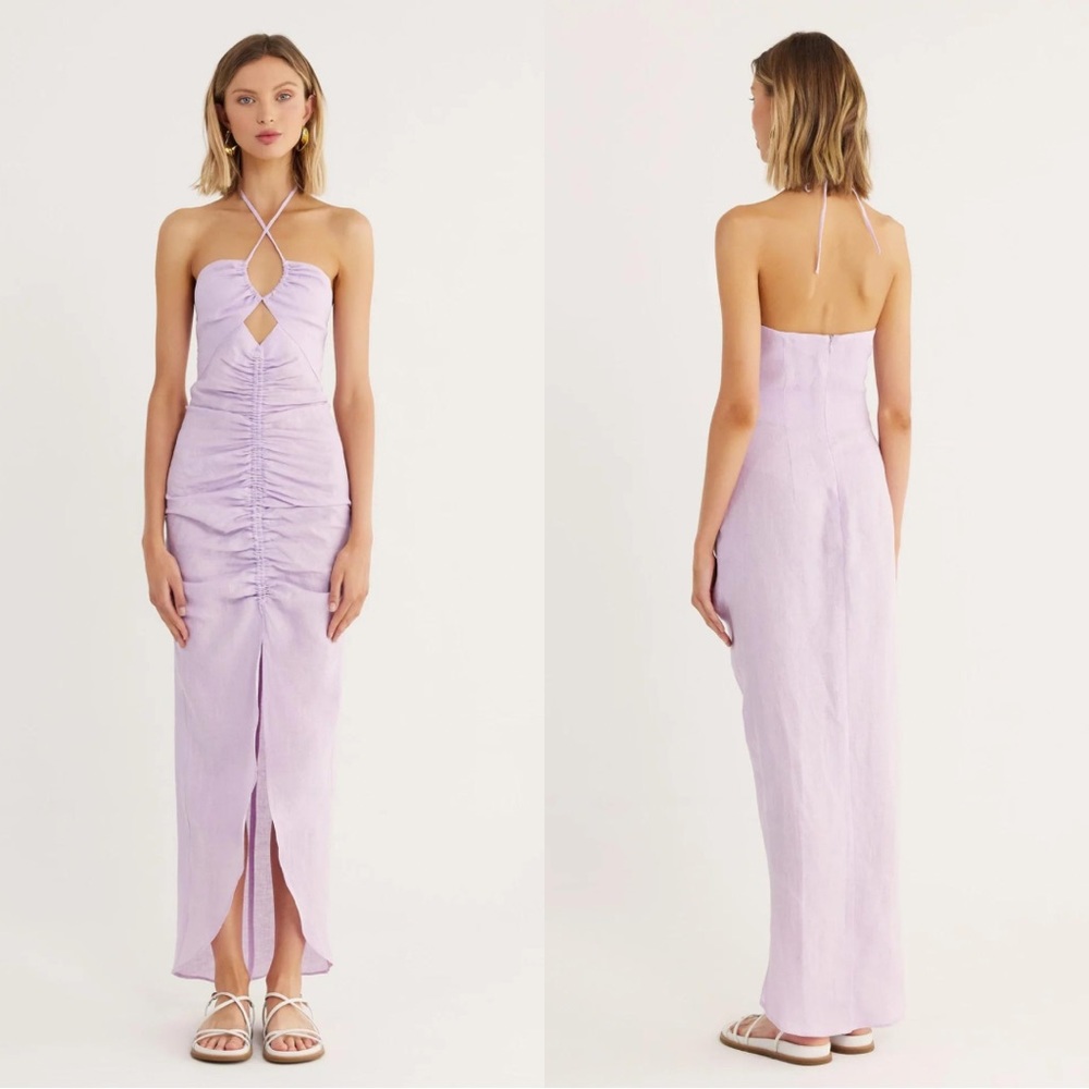 Rumer Estelle Purple Halter Maxi - Picture 3 of 9